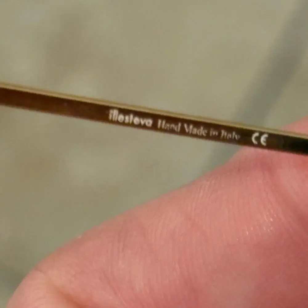 illesteva Beth Black Cat Eye‎ Gold Frame Glasses Made in Italy EUC